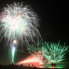 おおあみしらさとの花火(浜まつり)